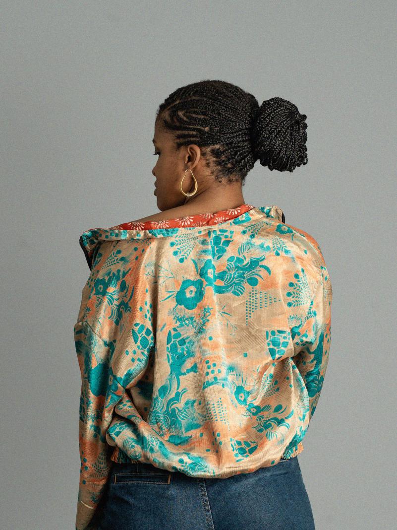 Giacca Reversibile in Sari N.24