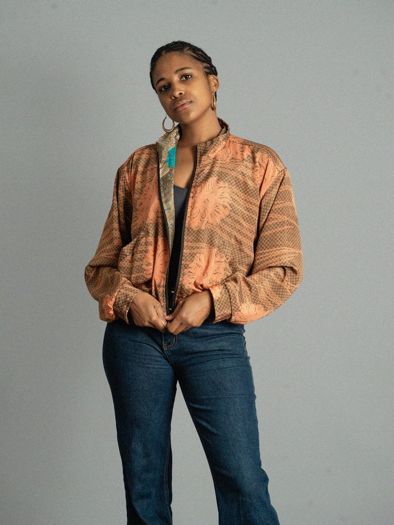 Giacca Reversibile in Sari N.25