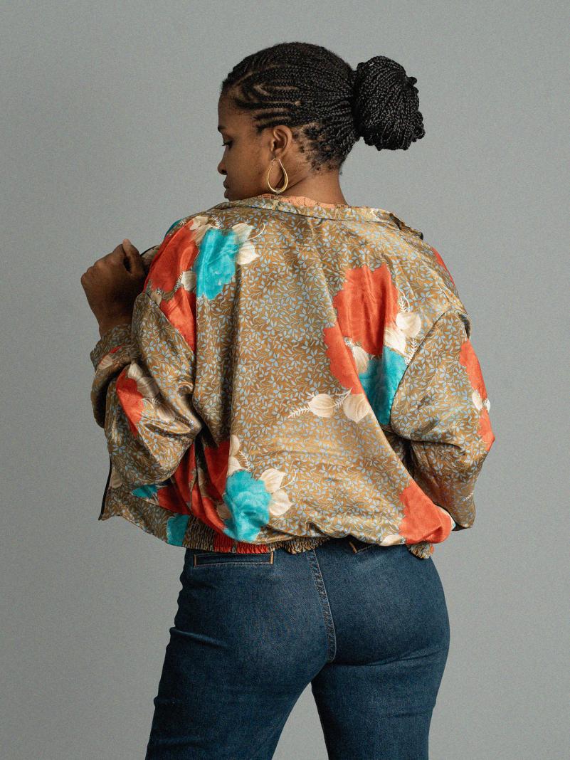 Giacca Reversibile in Sari N.25