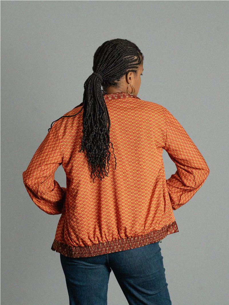 Giacca Reversibile in Sari N.35