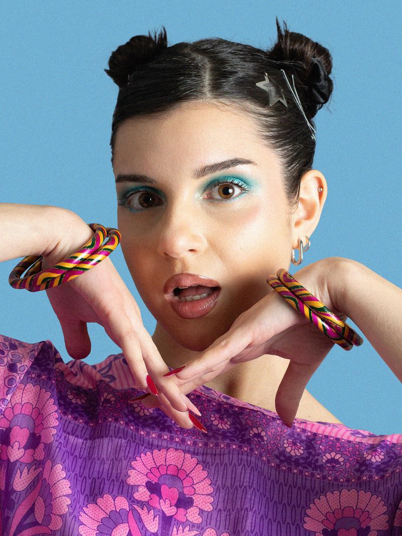 Poker di Bangle Lisci e Sottili - Large - Ø 7 cm