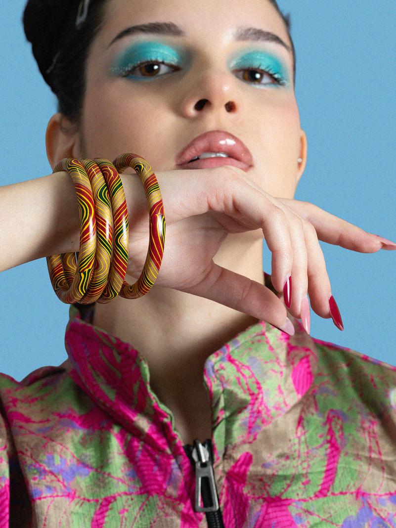 Poker di Bangle Lisci e Sottili - Small - Ø 6.5 cm