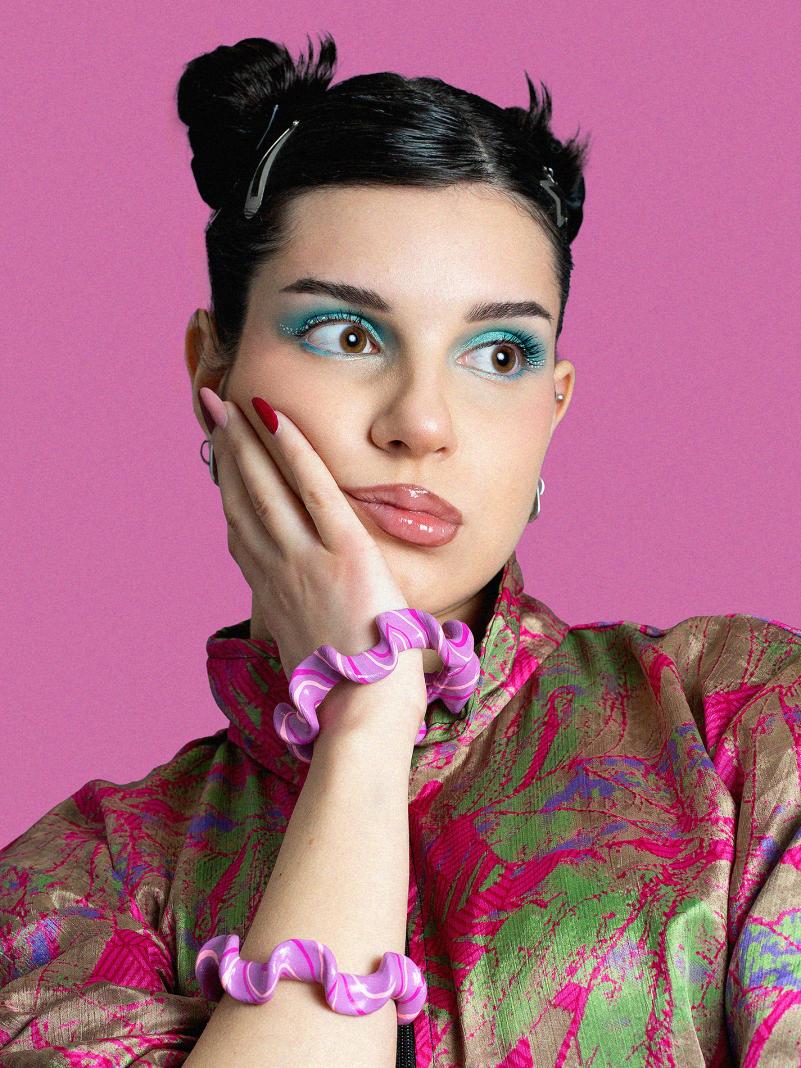 Coppia di Bangle Zigzag - Small - Ø 6.5 cm