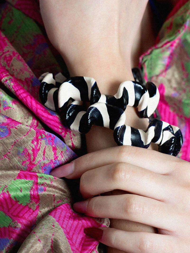 Coppia di Bangle Zigzag - Small - Ø 6.5 cm