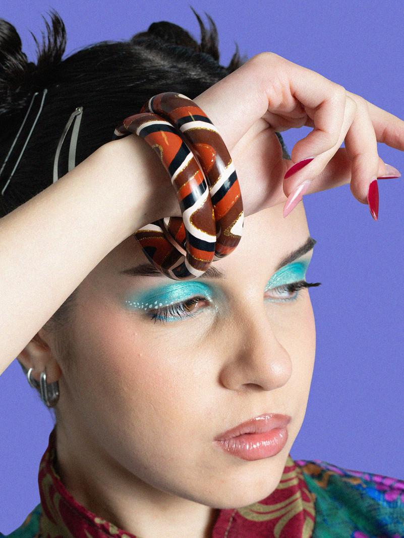 Coppia di Bangle Lisci e Larghi - Large - Ø 7 cm