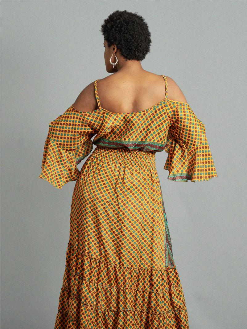 Abito lungo con bretelle fiorellini - Nagpur