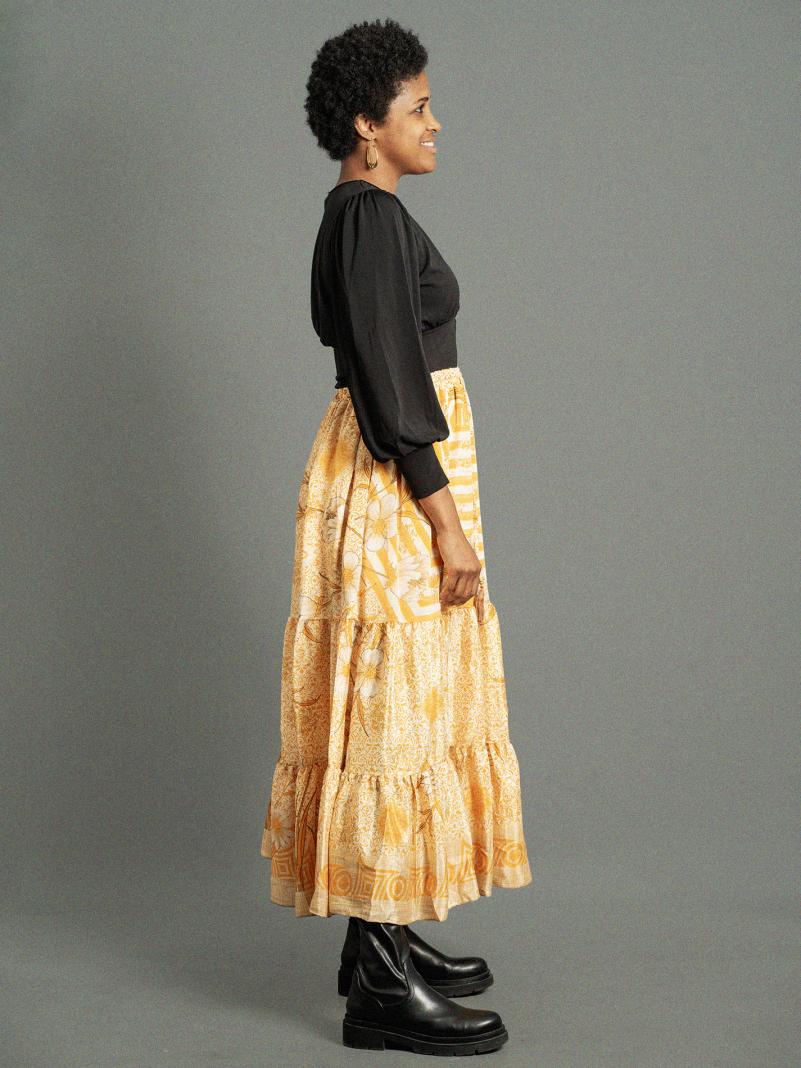 Gonna lunga giallo - Bikaner