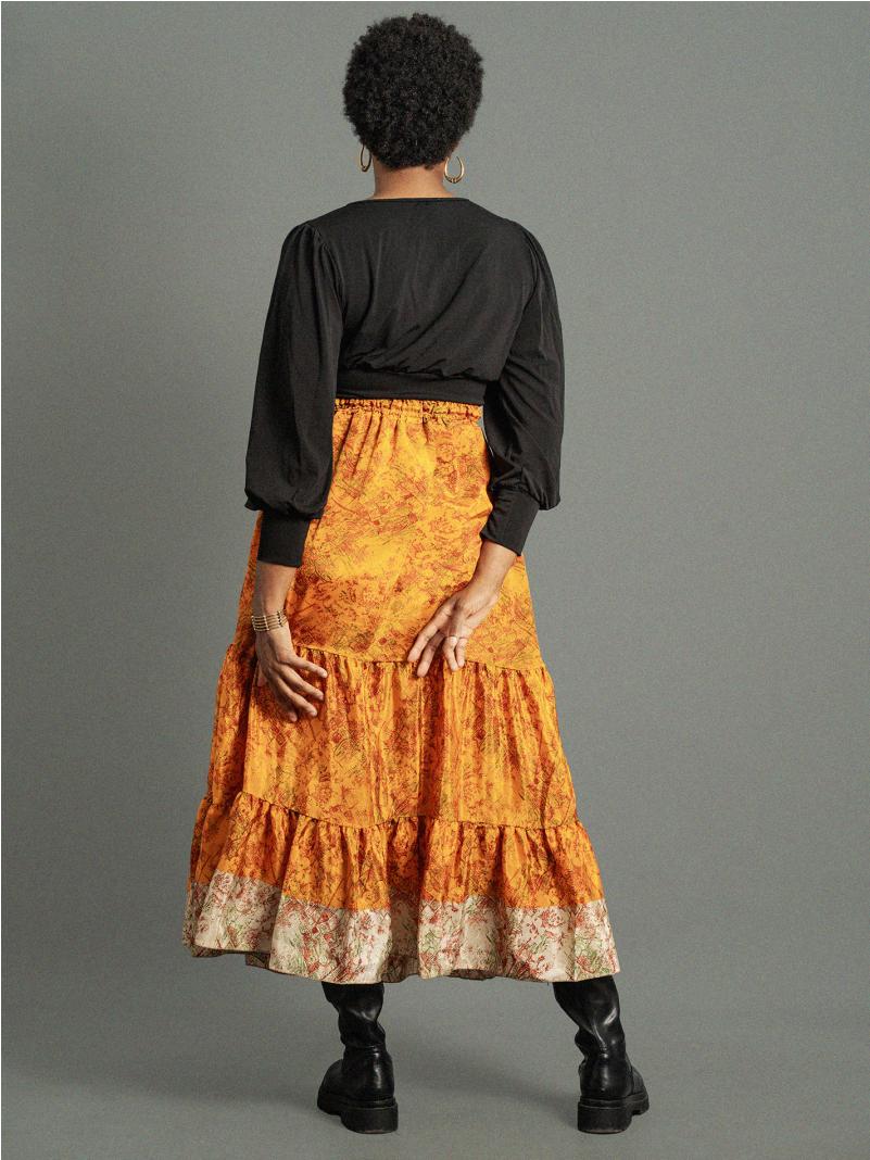 Gonna lunga arancione - Bikaner