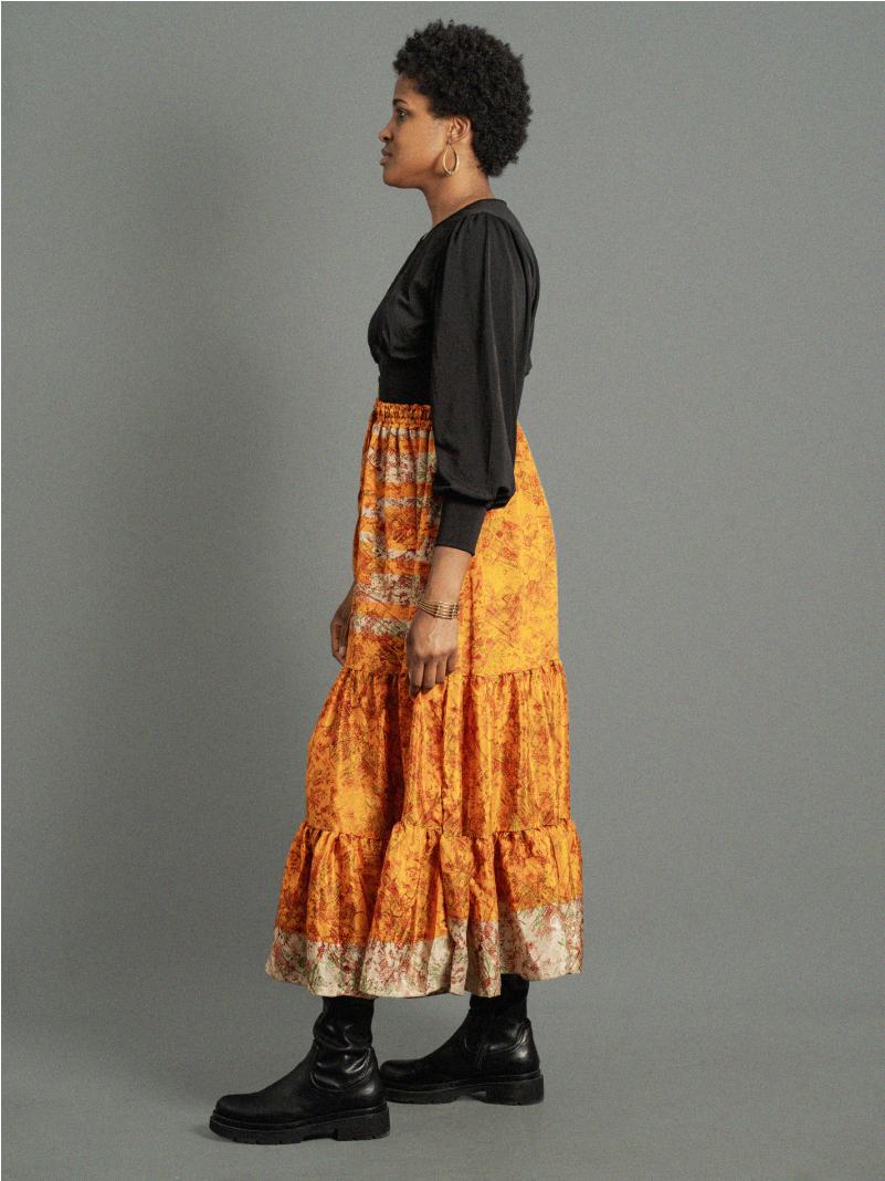 Gonna lunga arancione - Bikaner