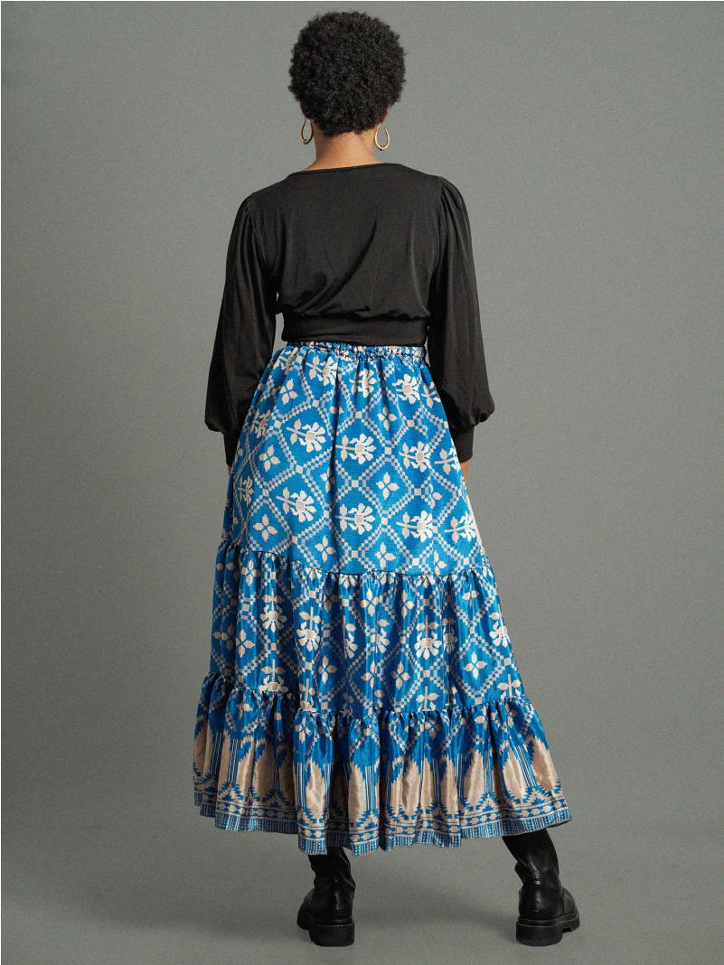 Gonna lunga azzurro - Bikaner