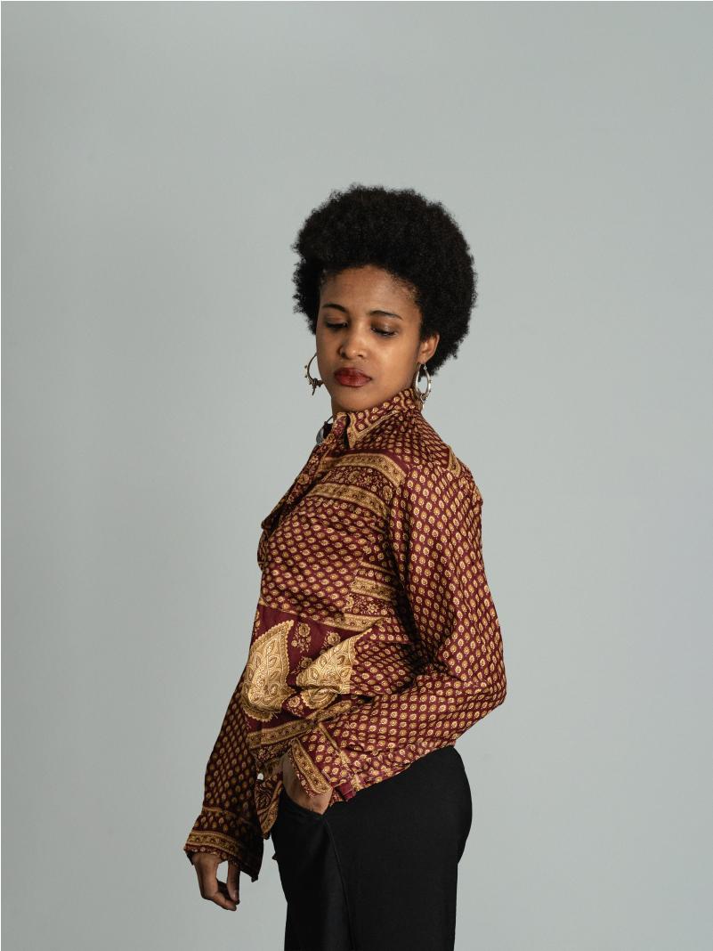 Camicia S/M rosso e oro