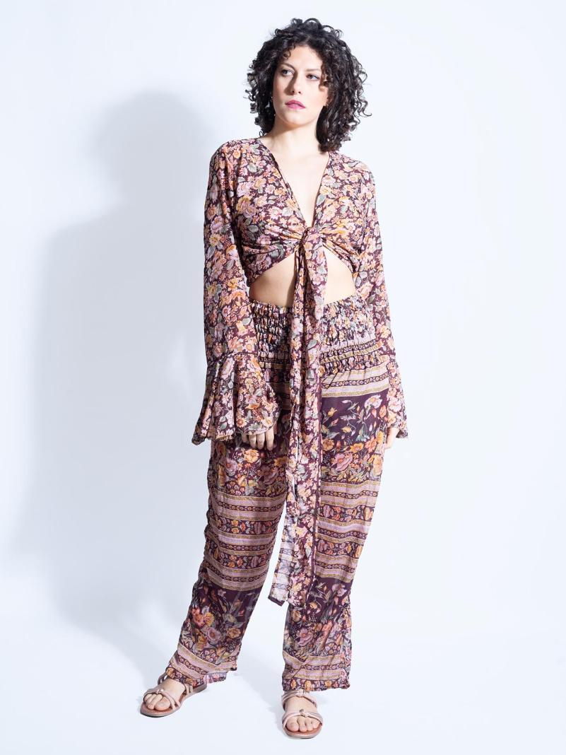 Wrap Top e Pantalone fiori – Punjabi
