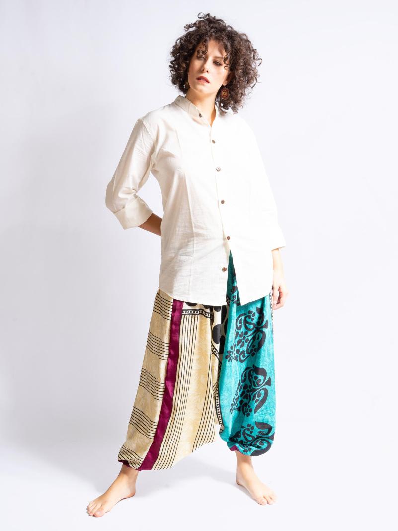 Pantalone afgano ocra a pois – Goa