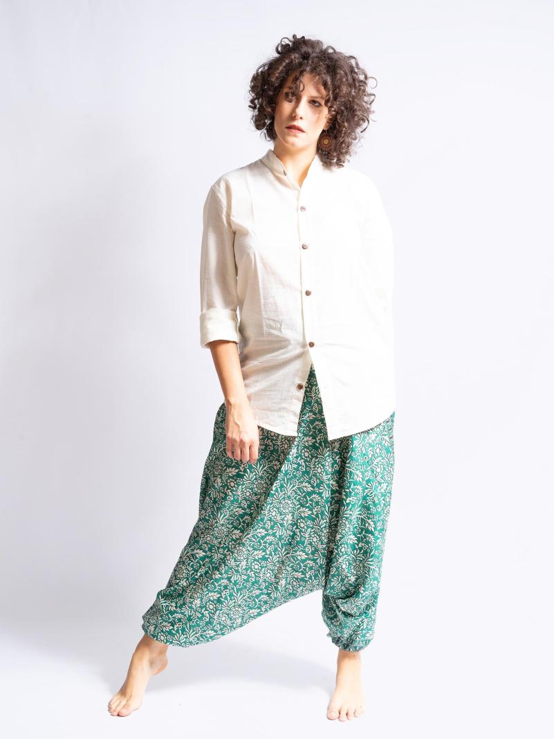 Pantalone afgano verde e bianco – Goa