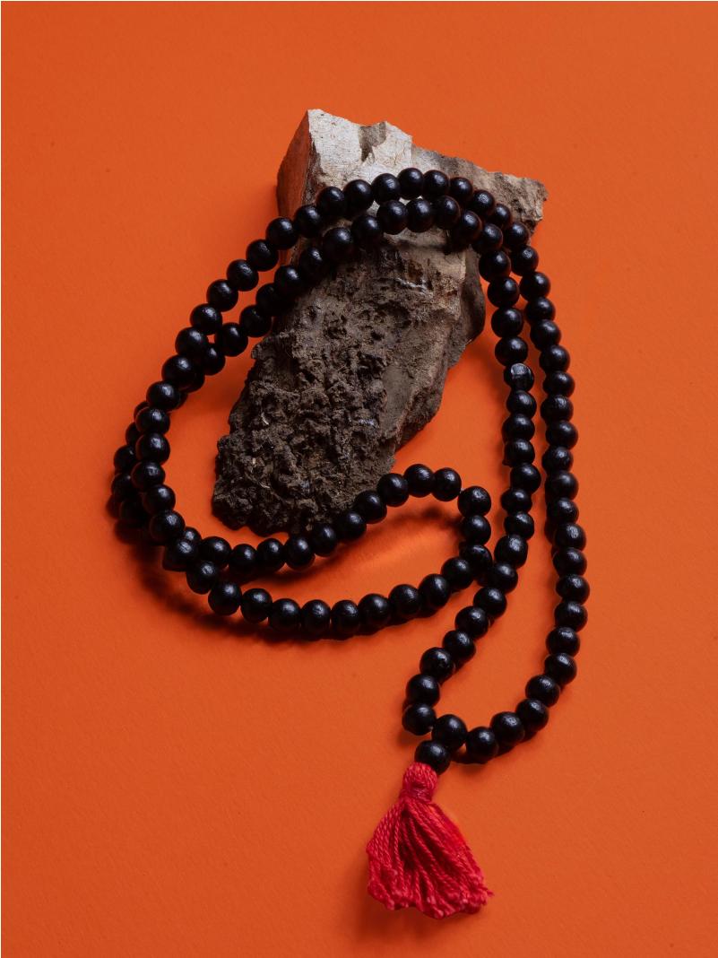 Mala Indiano in legno - Nero