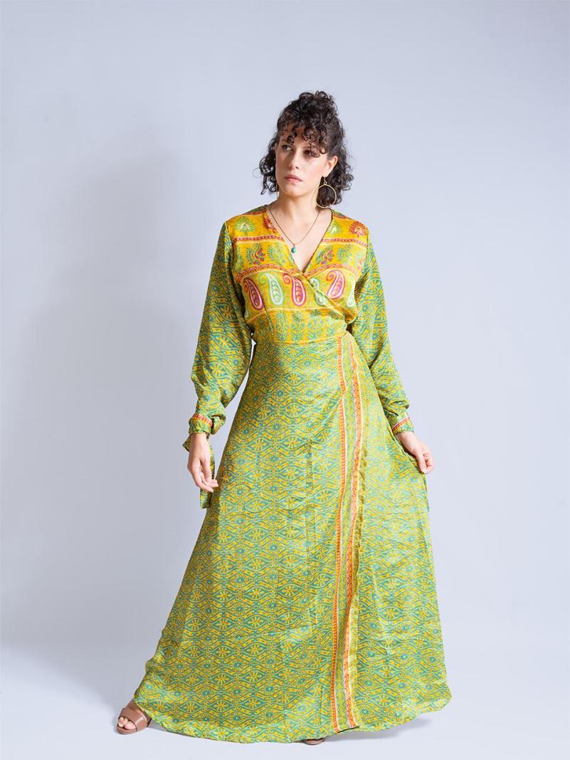 Kimono giallo e verde – Tibet