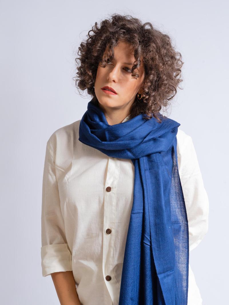 Sciarpa in Cashmere - Blu