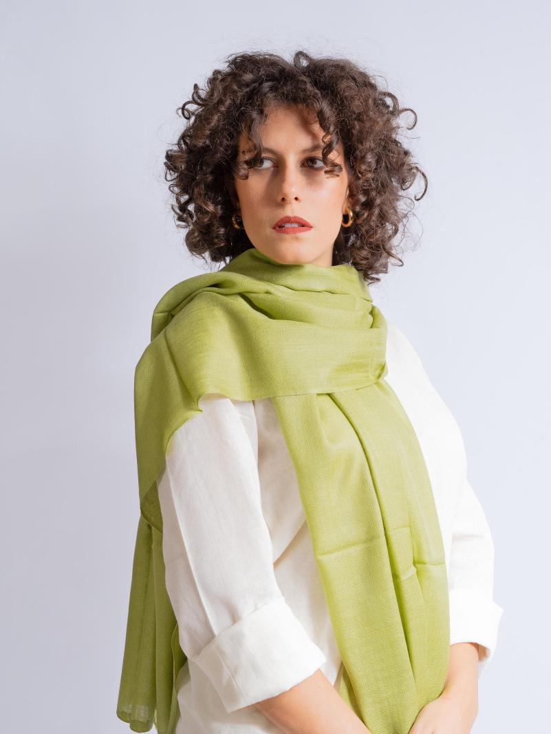 Sciarpa in Cashmere - Verde Chiaro