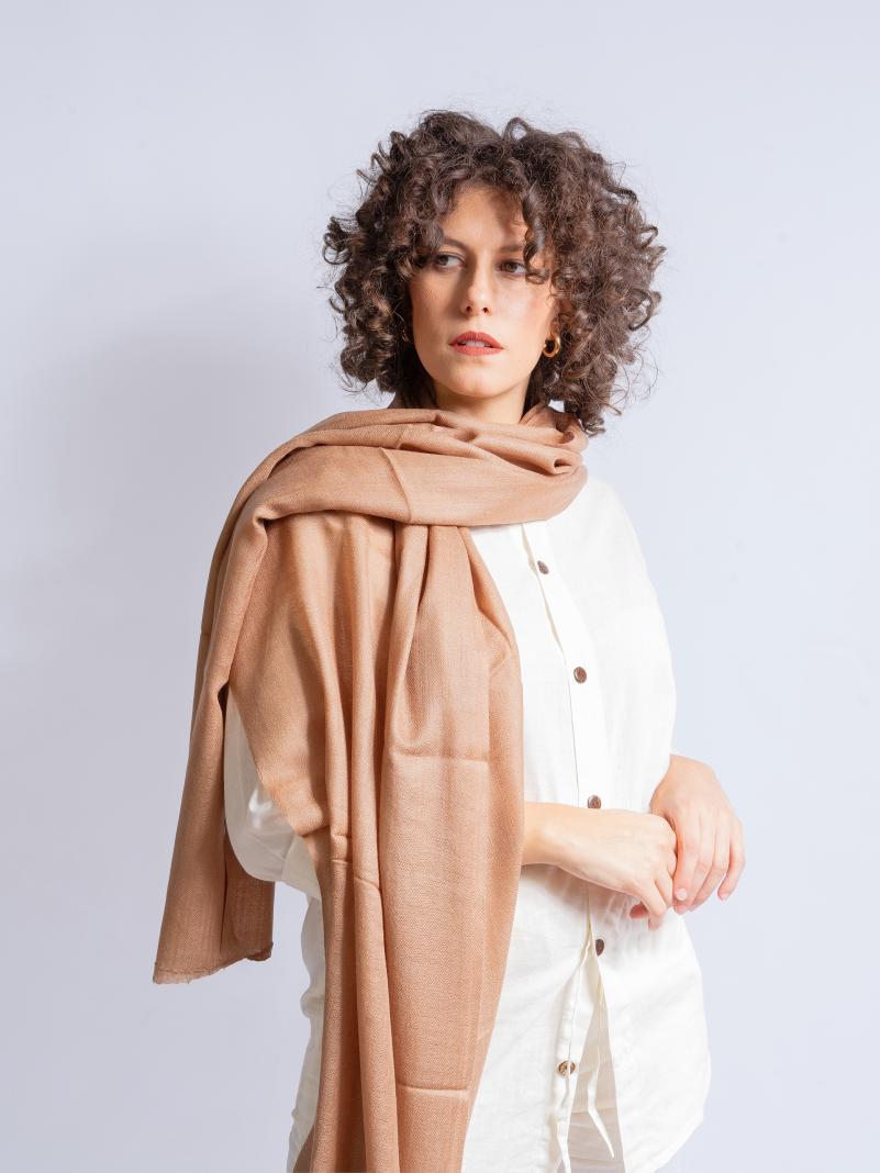 Sciarpa in Cashmere - Marroncino Chiaro