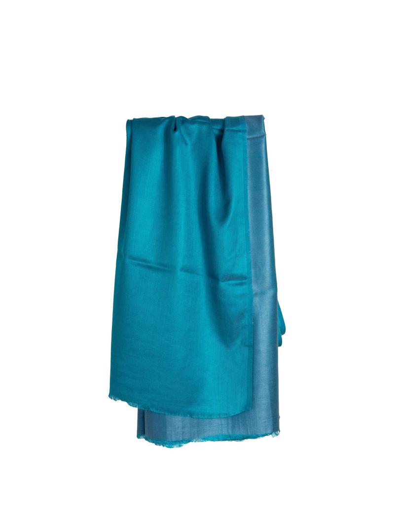 Sciarpa in Seta e Viscosa Double Face - Ceruleo