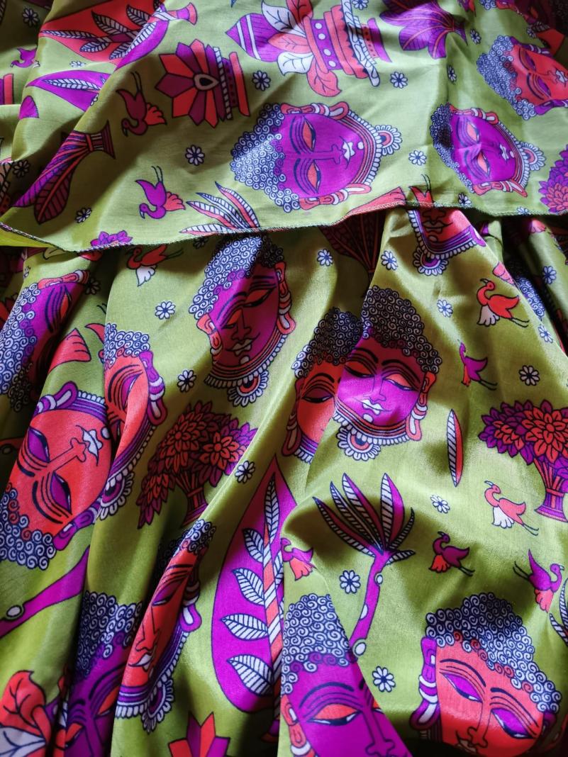 Completo Wrap Top e Mini Gonna KERALA Buddha Edition - Verde