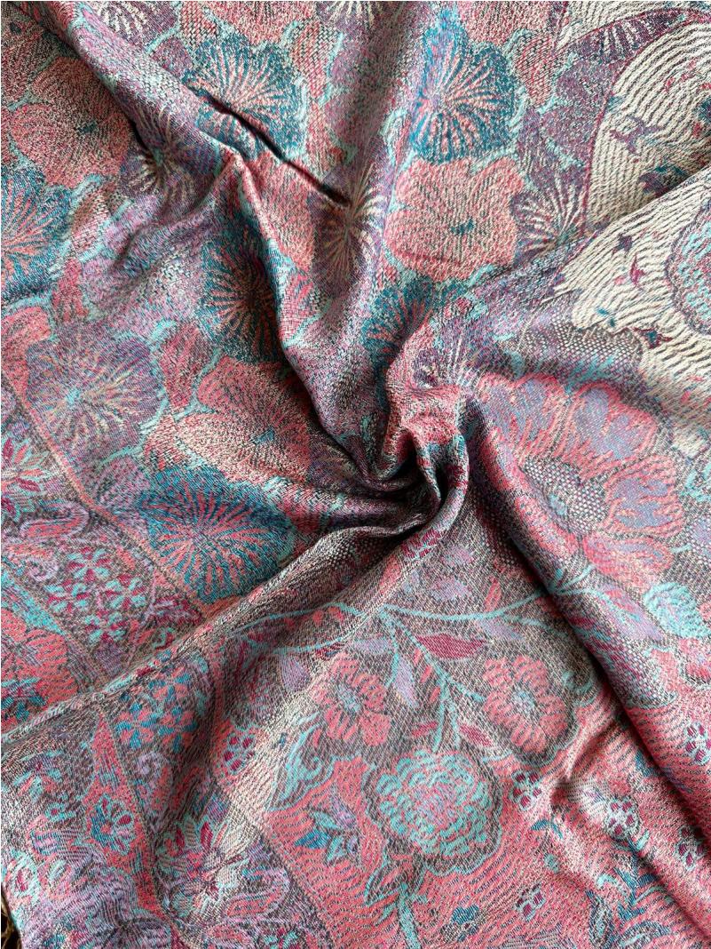 Sciarpa Jamawar in Seta e Viscosa 12