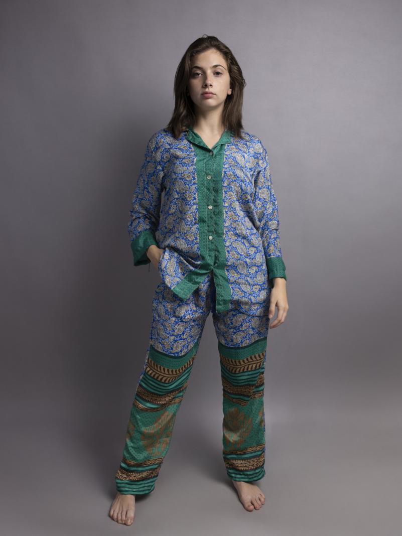 Pigiama in Sari SM - azzurro