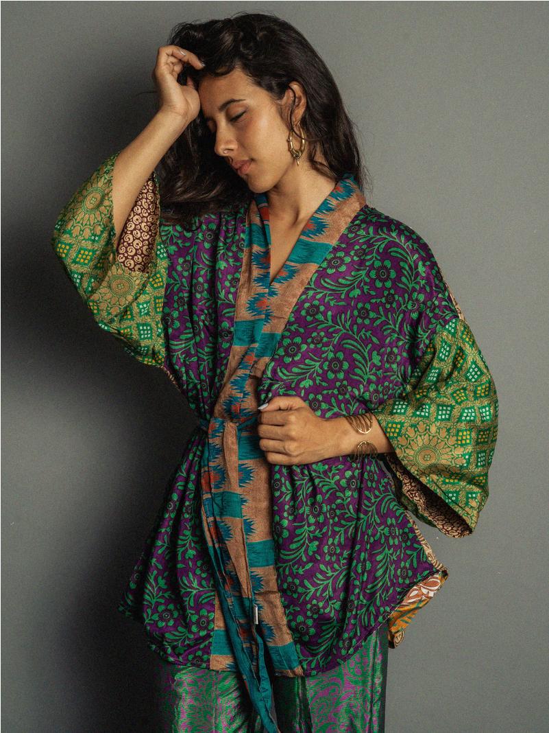 Kimono Corto Patchwork Reversibile N.9