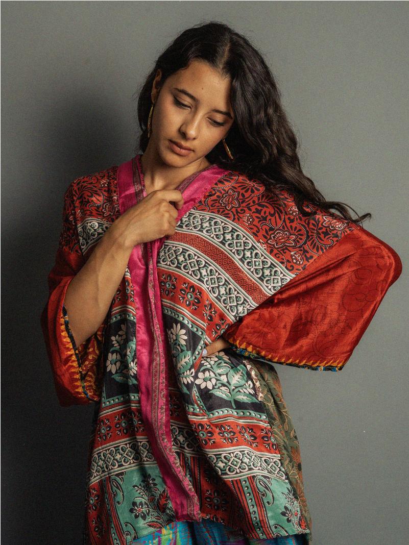 Kimono Corto Patchwork Reversibile N.10