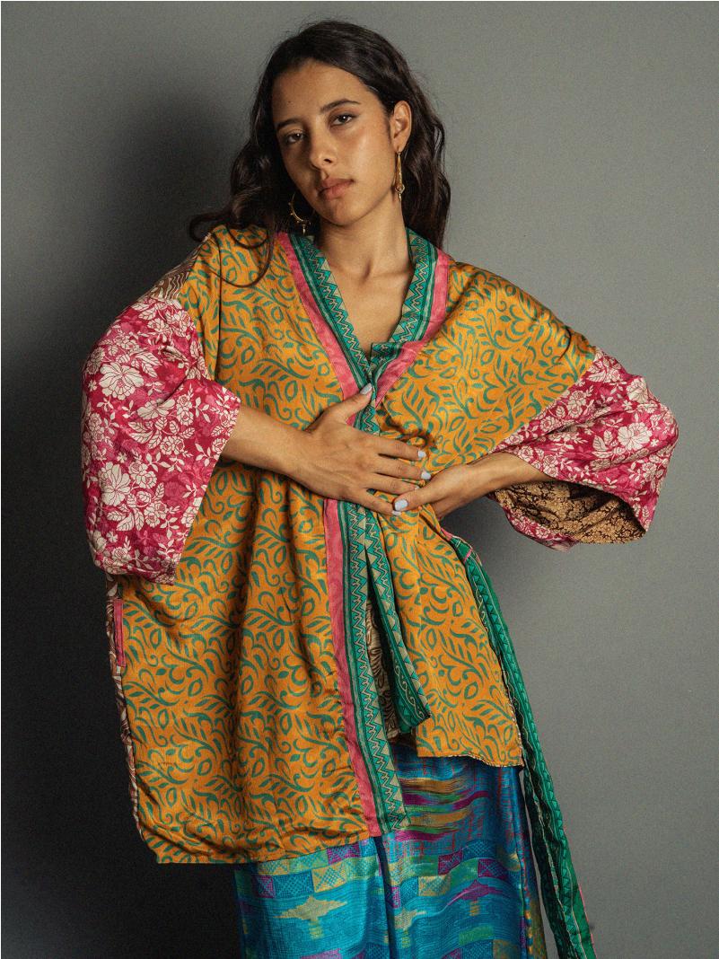 Kimono Corto Patchwork Reversibile N.16