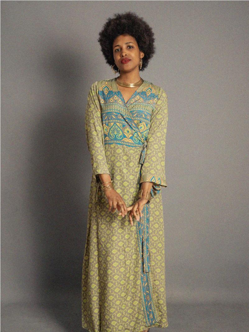 Kimono grigio e verde – Tibet