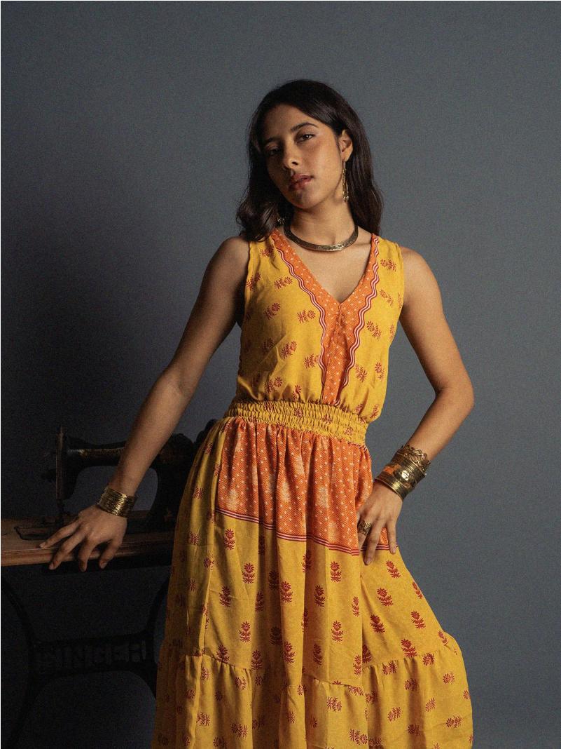 Abito corto giallo - Kanpur