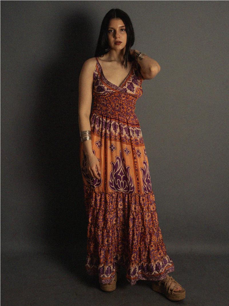Abito lungo arancione - Bihar