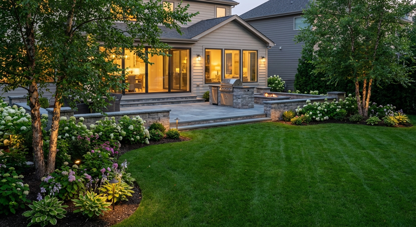 Elegant backyard patio