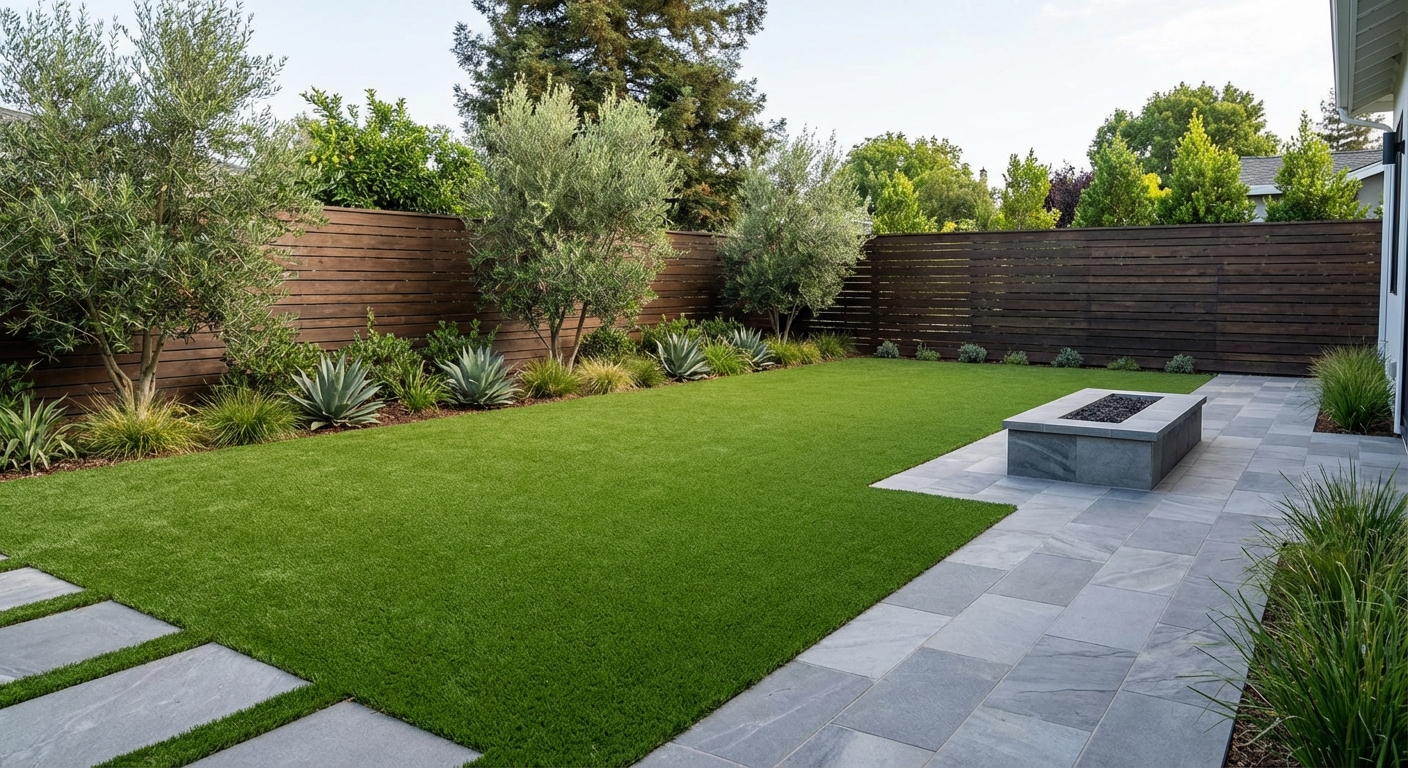 Completed landscaping