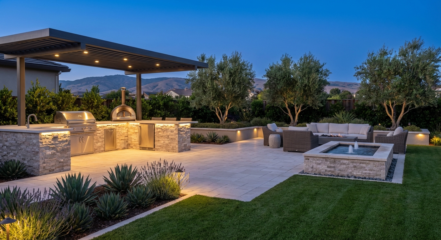 Finished San Jose hardscape