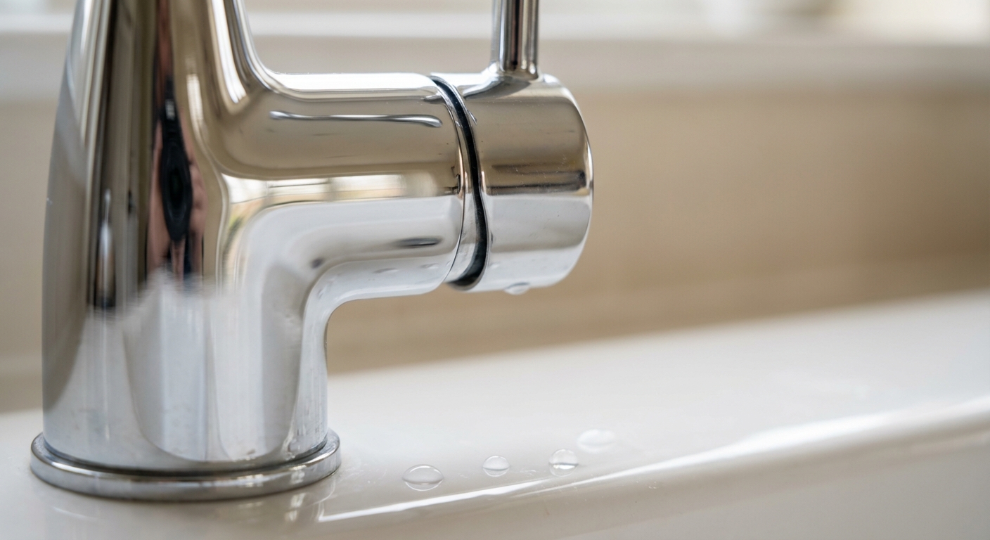 Sparkling chrome faucet