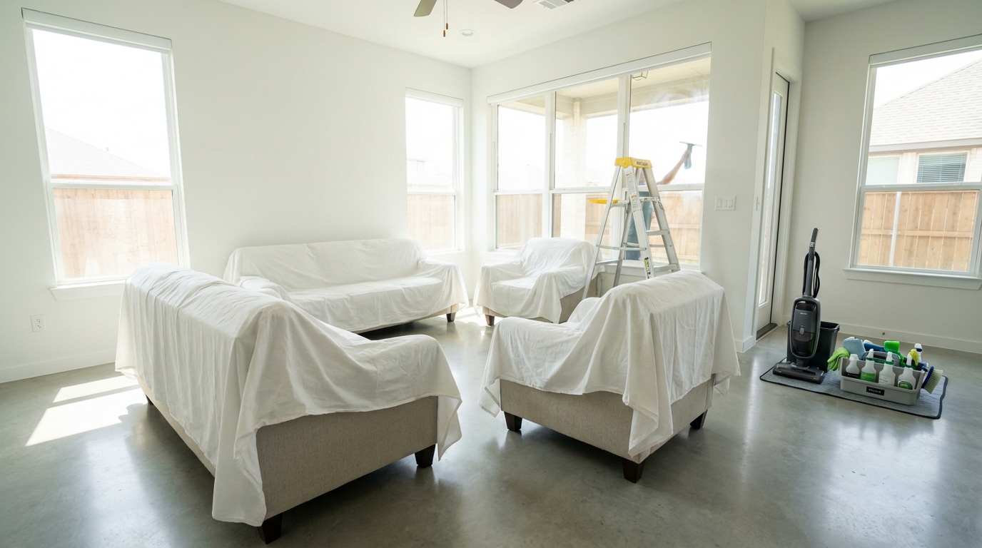 Cleaning in progress