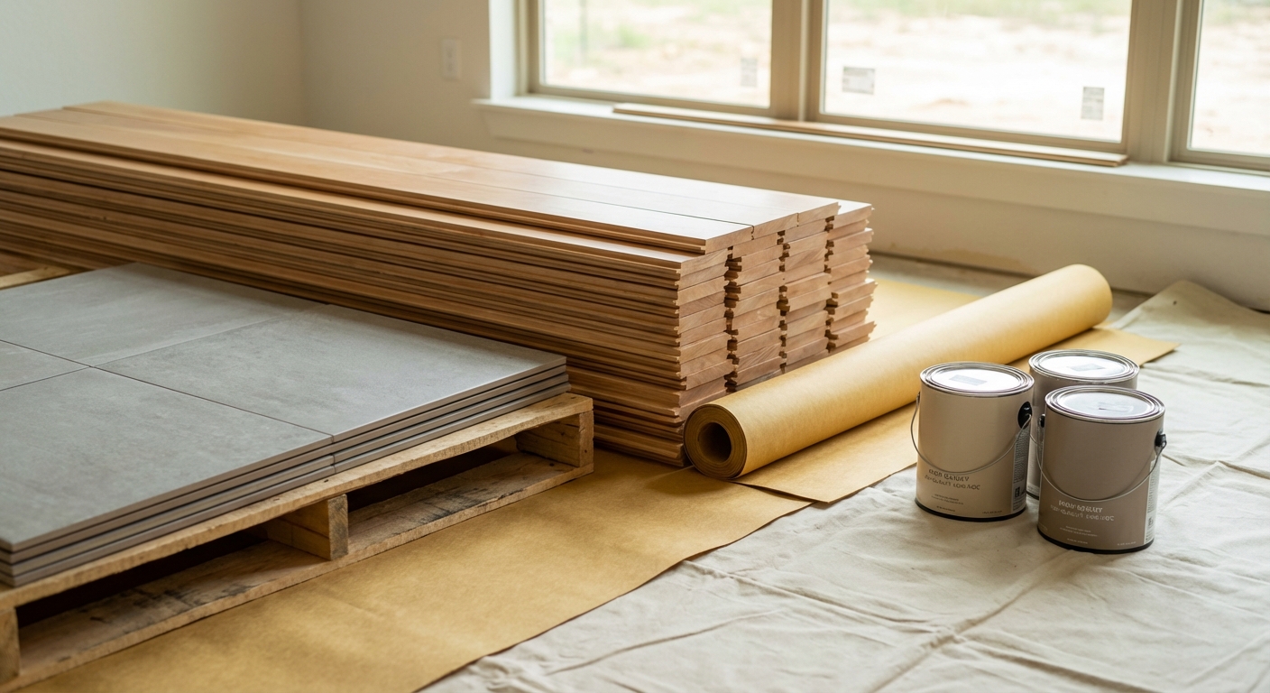 Materials for a home remodeling project