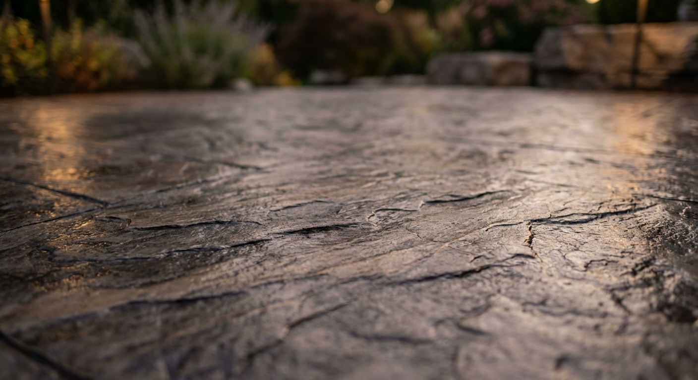 Textured concrete detail
