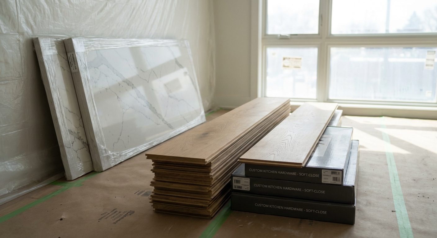 Countertops and flooring prep