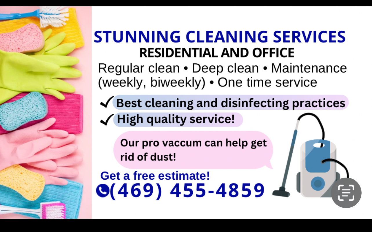 Stunning Cleaning Services Business Card