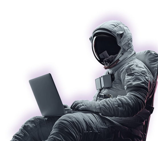 Astronaut with Laptop