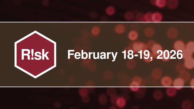 logo for R!sk 2026, being held Feb 18-19, 2026