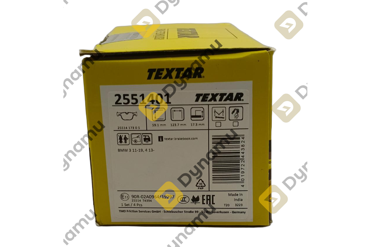 Repair kit, brake pads asbestos-free