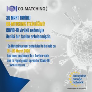 Read more about the article Co-Matching etkinliğimiz COVID-19  virüsü nedeniyle ileriki bir tarihe ertelenmiştir