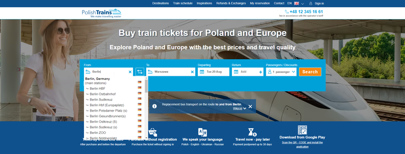 EuroInterCity + InterCity + Local railways