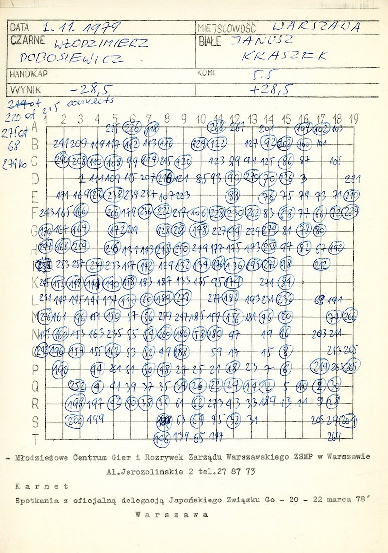 Kifu of First Poland Go Championships