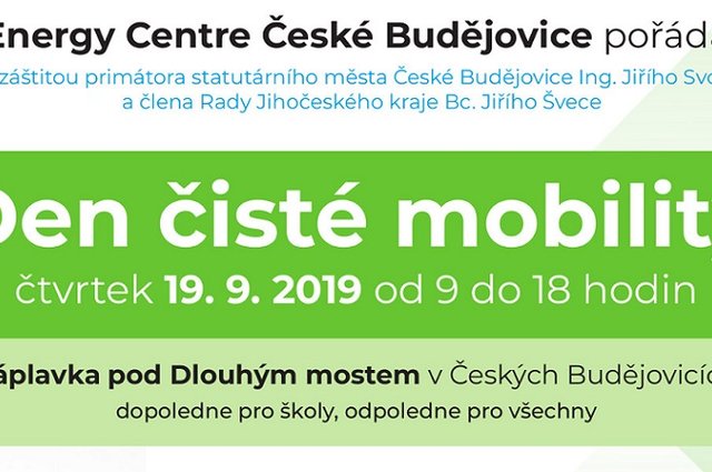 Den čisté mobility na českobudějovické náplavce - čtvrtek 19. září