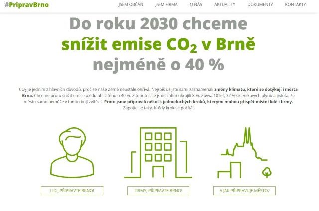 Kampaň Připrav Brno bojuje za snižování emisí CO2